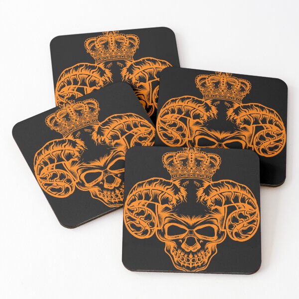 Item preview, Skull with horns and orange crown designed and sold by Proud Pro Gifts.