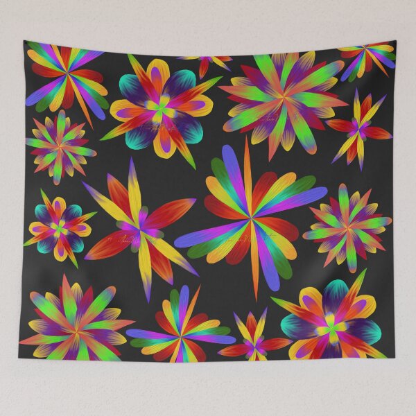 Item preview, Rainbow Flowers by Heather Nafe Art designed and sold by HeatherNafeArt.