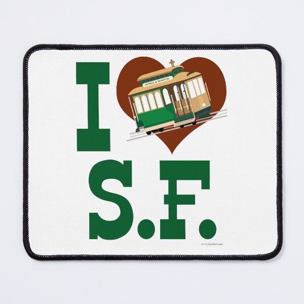 Artikelvorschau, Ich liebe SF-Seilbahn-Herz-Logo entworfen und verkauft von mytshirtfort.