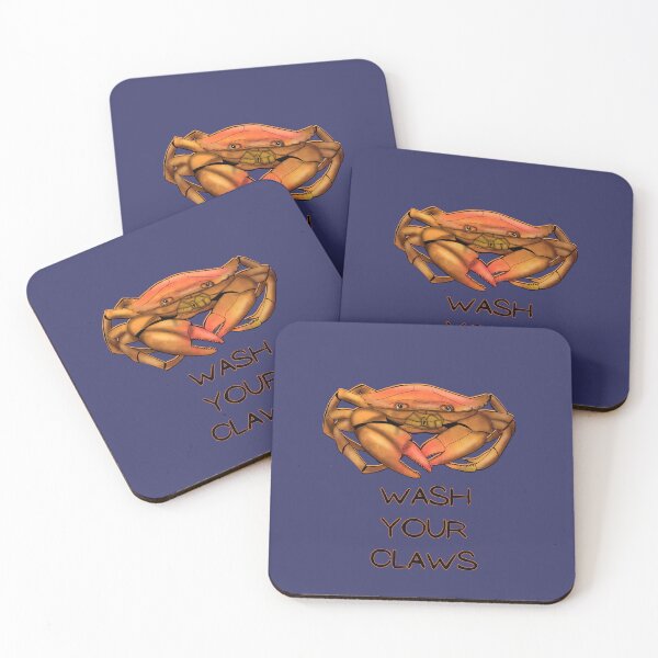 Item preview, WASH YOUR CLAWS Dungeness Crab (Apron Pillow or Mask) designed and sold by plackonteeth.