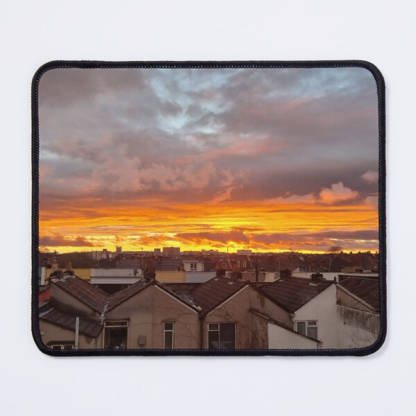 Item preview, Bristol City Skyline Sunset Glowing Clouds designed and sold by RichTeeDesigns.