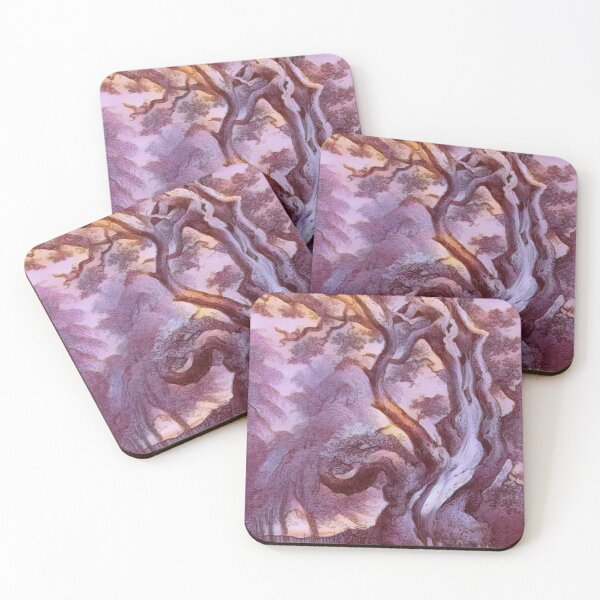 Item preview, Abstract ancient tree in purples, pinks, and rust.  designed and sold by Mary Egan.