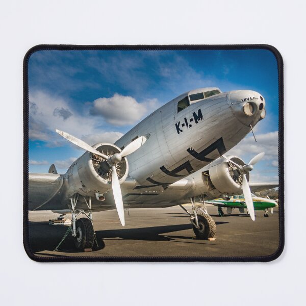 Item preview, Vintage airplane - KLM - Royal Dutch Airlines Douglas DC-2 twin propeller aeroplane parked on runway in colour designed and sold by James-Cole.