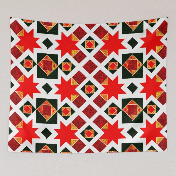 Item preview, Red Square White Outline Patterns designed and sold by RyanCaudell.