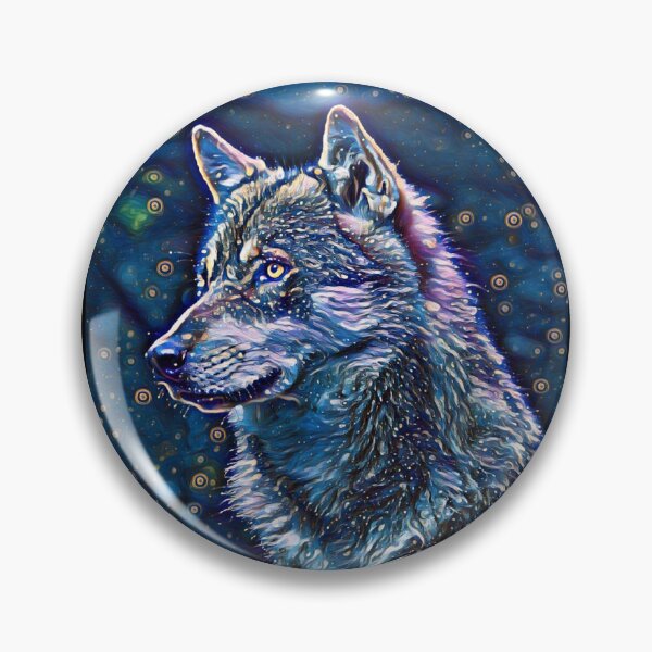 Item preview, Glowing Golden Eyed Wolf Painting Ripped Canvas designed and sold by MMwolfdogden.