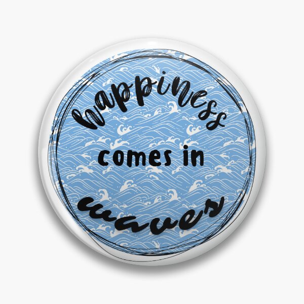 Item preview, Happiness comes in waves inspirational quote designed and sold by S-and-W-4ever.