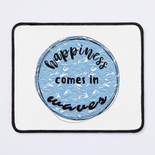 Item preview, Happiness comes in waves inspirational quote designed and sold by S-and-W-4ever.