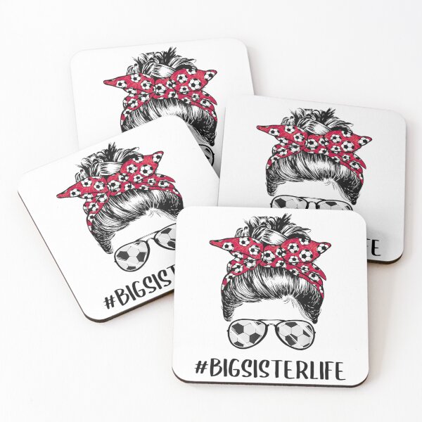 Item preview, Soccer Big Sister Life Messy Bun Hair Sunglasses Soccer Fan designed and sold by tristankorine.