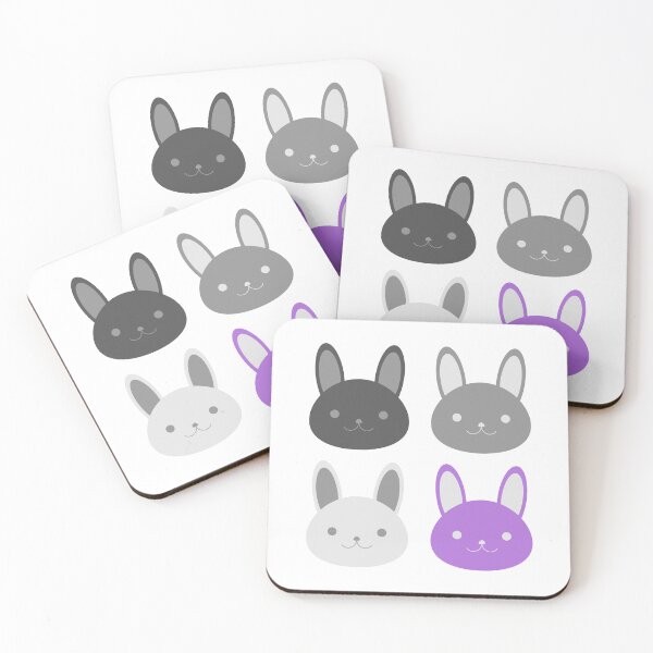 Item preview, asexual pride bunnies designed and sold by asexual-musings.