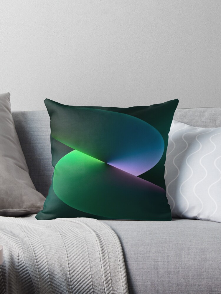 Green leather throw discount pillows