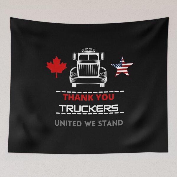 Artikelvorschau, Kanada und USA – Vielen Dank an Trucker entworfen und verkauft von Free2BeMeShop.