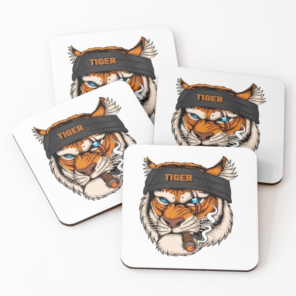 Item preview, Tiger smoking a cigar-gift for cigar smokers designed and sold by BRtisticDesigns.