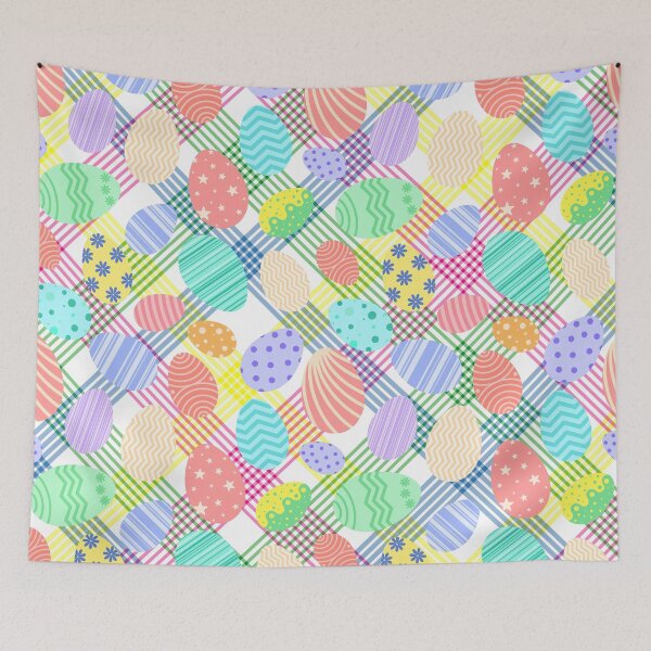 Item preview, Spring plaid,easter eggs pastel pattern designed and sold by cutecrazytshirt.