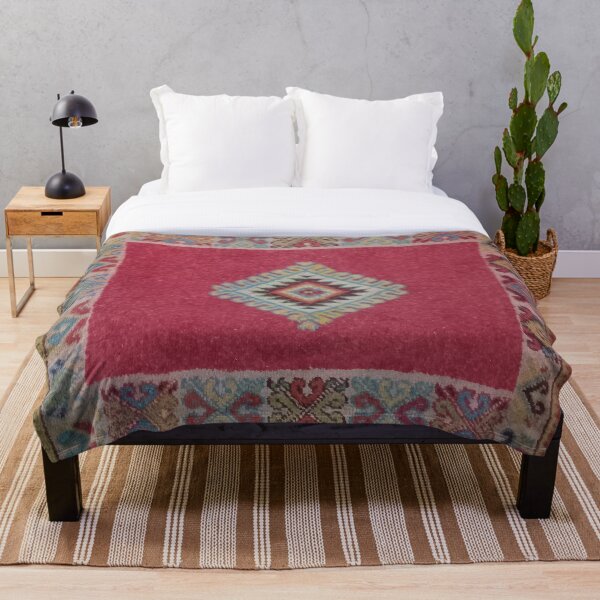 Item preview, Vintage Moroccan turkish rug-Kelim ethnic Woven Aztec Oriental carpet designed and sold by RabiaDesigns.
