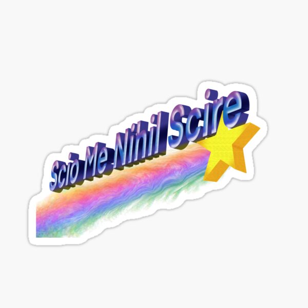 "Language Art Scio Me Nihil Scire" Sticker by katkarynd Redbubble