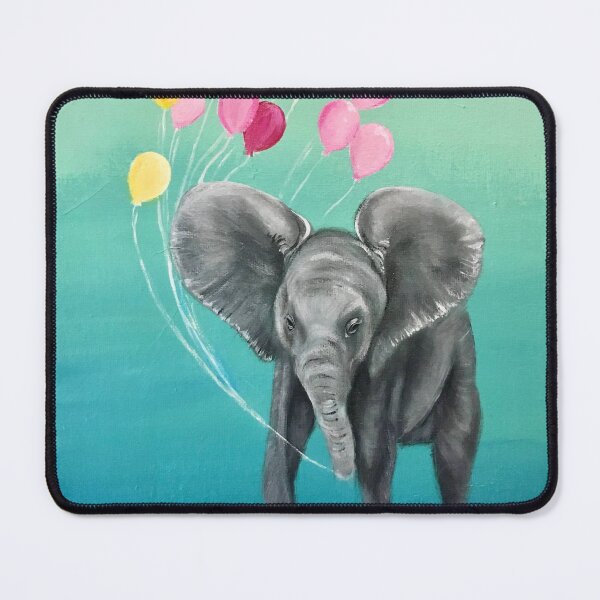 Item preview, Baby Elephant with Balloons designed and sold by CurlyClaraBelle.