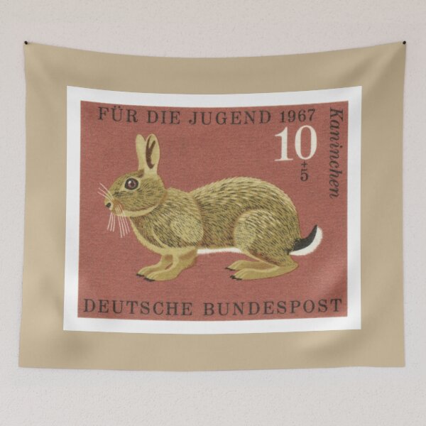 Item preview, Philately Retro 1967 Rabbit postage stamp issued by Germany, DDR designed and sold by cutestamps.