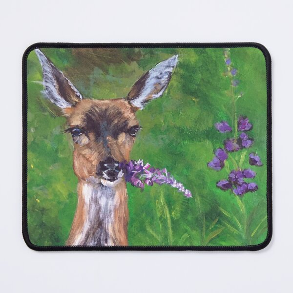 Item preview, Doe Deer and Fireweed Flower designed and sold by CurlyClaraBelle.