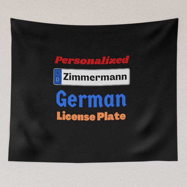 Item preview, Zimmermann - Personalized German License  designed and sold by teewearstyle.