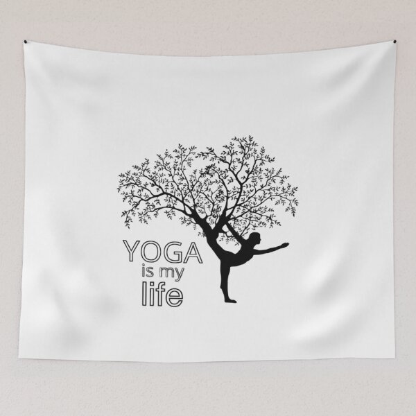 Item preview, YOGA IS MY LIFE CUTE YOGA TREE ART designed and sold by mystylecorner.