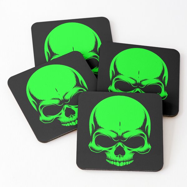 Item preview, skull skull neon green designed and sold by Proud Pro Gifts.