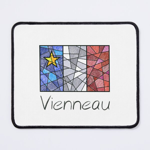 Item preview, Acadian Flag pastel mosaic Vienneau - Drapeau acadien mosaïque pastel vitrail Vienneau designed and sold by ColoursOfFrance.