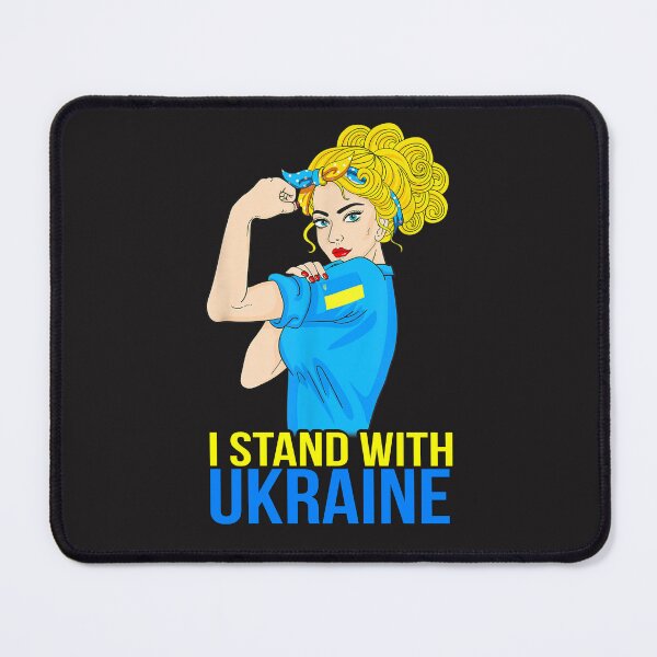 Item preview, I Stand With Ukraine Support We Can Do It Girl Ukrainian T-Shirt designed and sold by Fado Store.