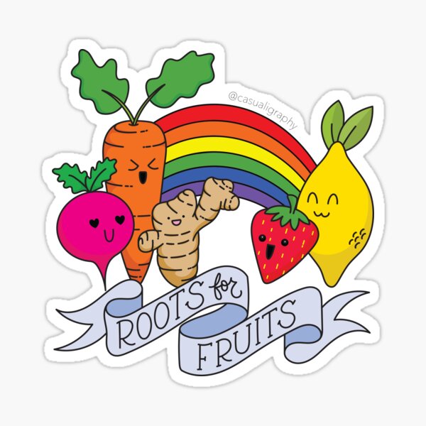 Roots for Fruits Sticker