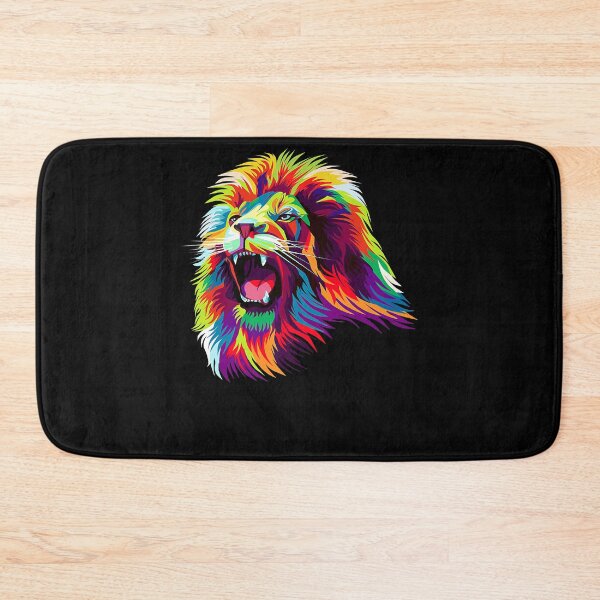 Item preview, Bright Colorful Cool Lion Head Face Pop Cool Art  designed and sold by selenneraeann.