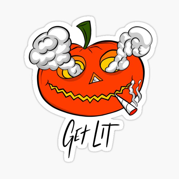 Get Lit Pumpkin Sticker
