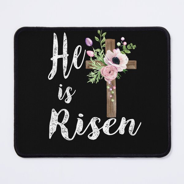 Item preview, He has Risen Easter Day Jesus Floral Cross designed and sold by Humber19912.