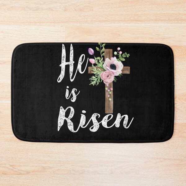 Item preview, He has Risen Easter Day Jesus Floral Cross designed and sold by Humber19912.