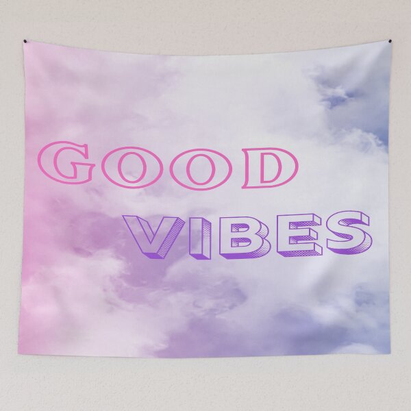 Item preview, Good Vibes Pink And Purple Text Design designed and sold by debmund.