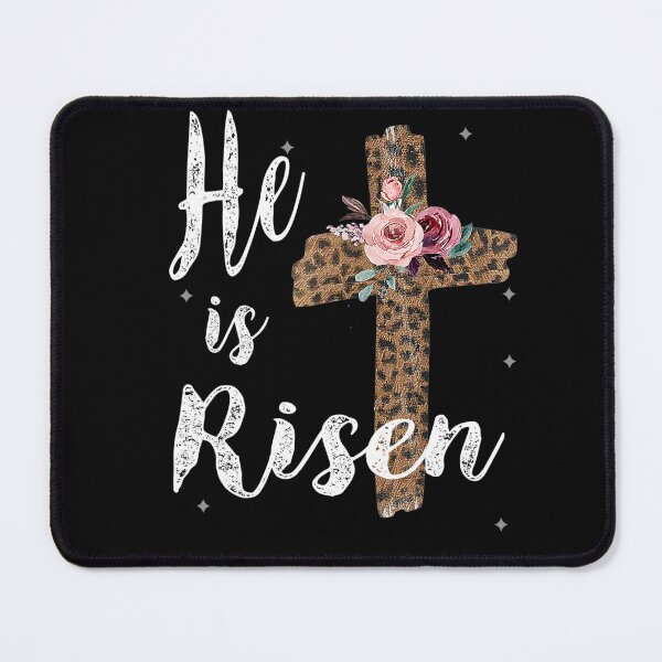 Item preview, He has Risen Easter Day Jesus Floral Cross designed and sold by Humber19912.