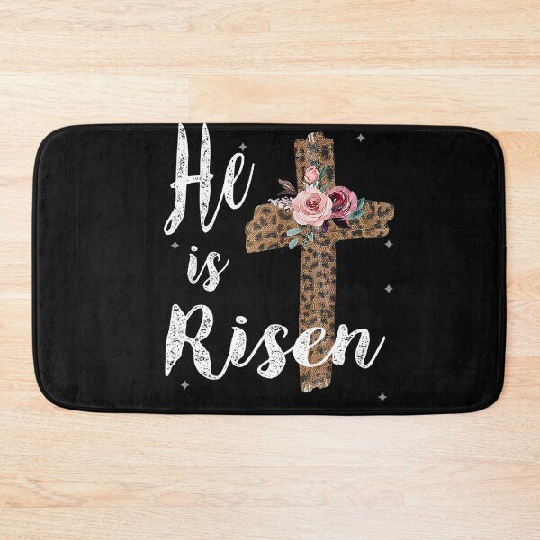 Item preview, He has Risen Easter Day Jesus Floral Cross designed and sold by Humber19912.