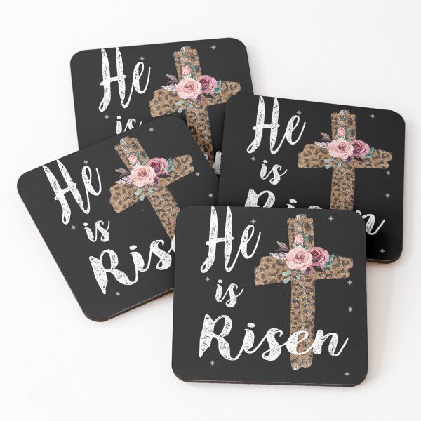 Item preview, He has Risen Easter Day Jesus Floral Cross designed and sold by Humber19912.