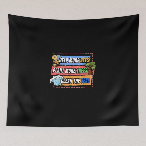 Item preview, Help More Bees Plant More Trees Clean The Seas Earth Day designed and sold by CesarDiaz.