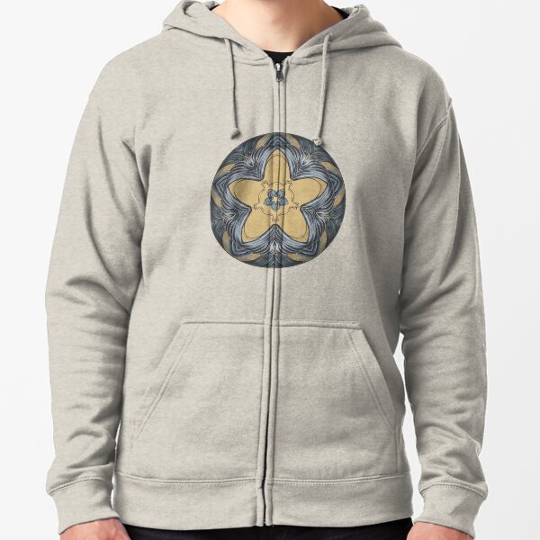 Art Deco Mandala Zipped Hoodie