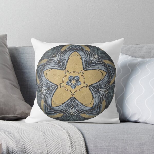 Art Deco Mandala Throw Pillow