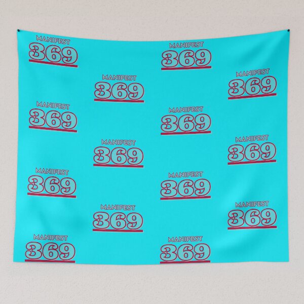 Item preview,  369- Tesla magic manifesting numbers in turquoise and brick red designed and sold by Mary Egan.
