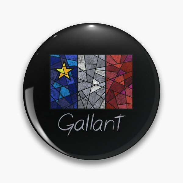 Item preview, Acadian Flag pastel mosaic Gallant - Drapeau acadien mosaïque pastel vitrail Gallant designed and sold by ColoursOfFrance.