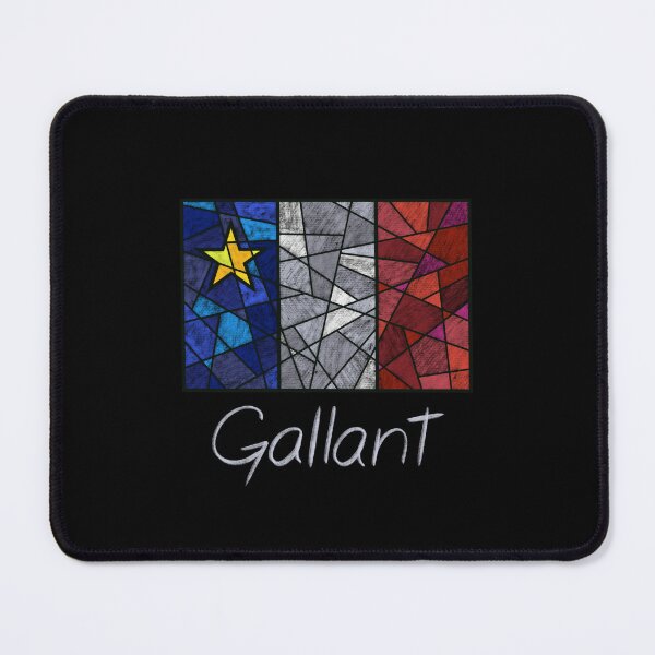 Item preview, Acadian Flag pastel mosaic Gallant - Drapeau acadien mosaïque pastel vitrail Gallant designed and sold by ColoursOfFrance.