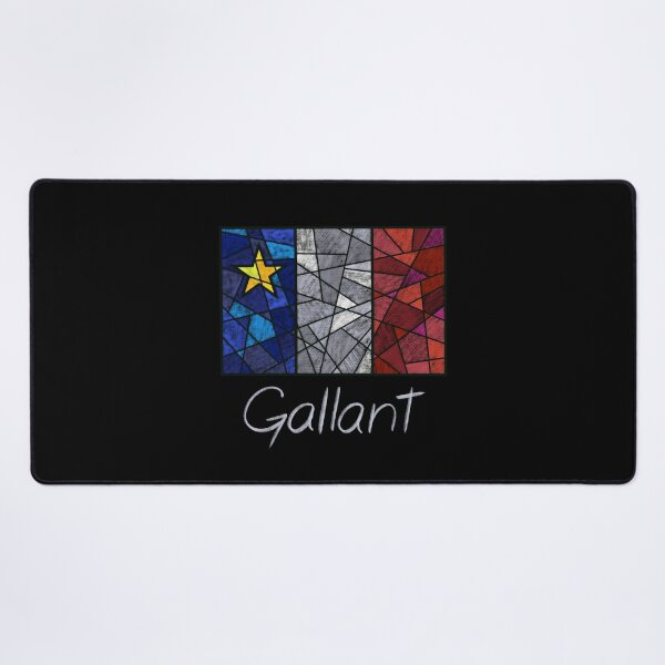 Item preview, Acadian Flag pastel mosaic Gallant - Drapeau acadien mosaïque pastel vitrail Gallant designed and sold by ColoursOfFrance.