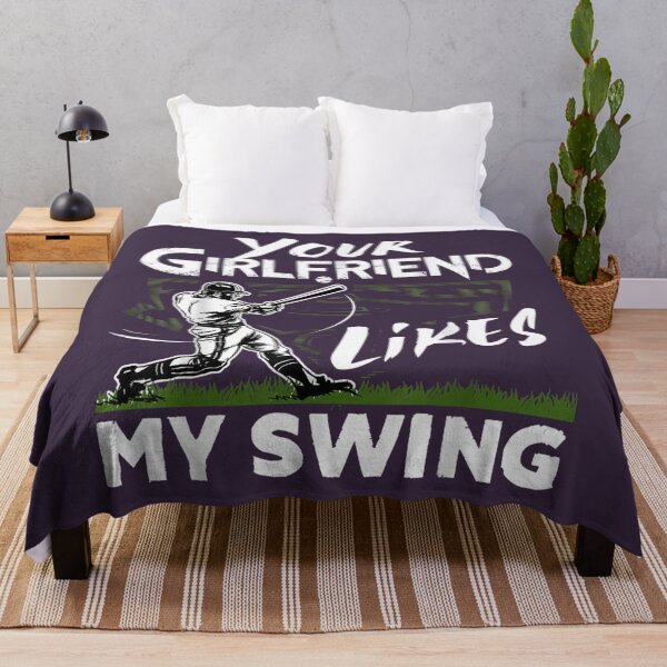 Item preview, Your Girlfriend Likes My Swing Funny Baseball designed and sold by DuyenHaiTus.