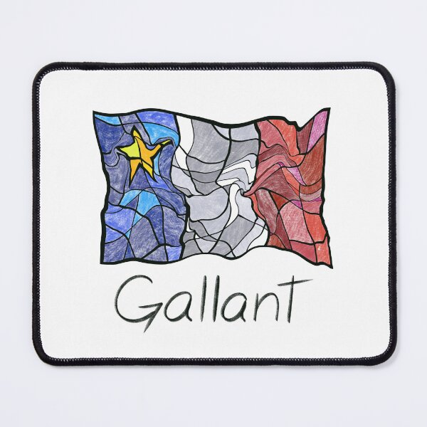 Item preview, Acadian Flag pastel liquid mosaic Gallant - Drapeau acadien mosaïque liquide pastel vitrail Gallant designed and sold by ColoursOfFrance.