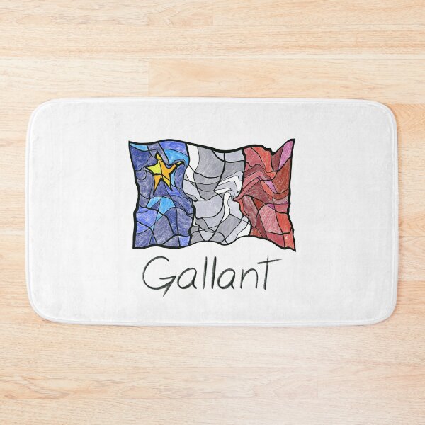 Item preview, Acadian Flag pastel liquid mosaic Gallant  - Drapeau acadien mosaïque liquide pastel vitrail Gallant designed and sold by ColoursOfFrance.