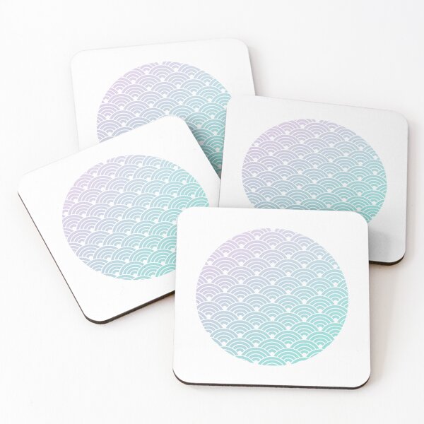 Item preview, Seigaiha Pattern in Purple Aqua Gradient designed and sold by Takeda-art.