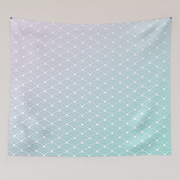 Item preview, Seigaiha Pattern in Purple Aqua Gradient designed and sold by Takeda-art.