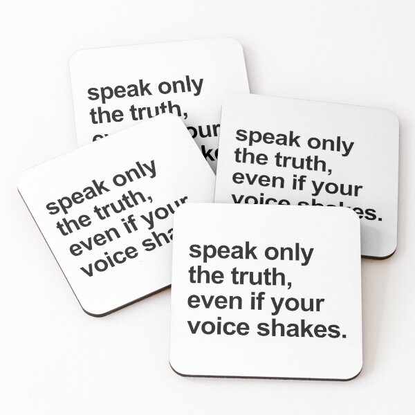 Item preview, Speak The Truth Even If Your Voice Shakes designed and sold by allysmar.