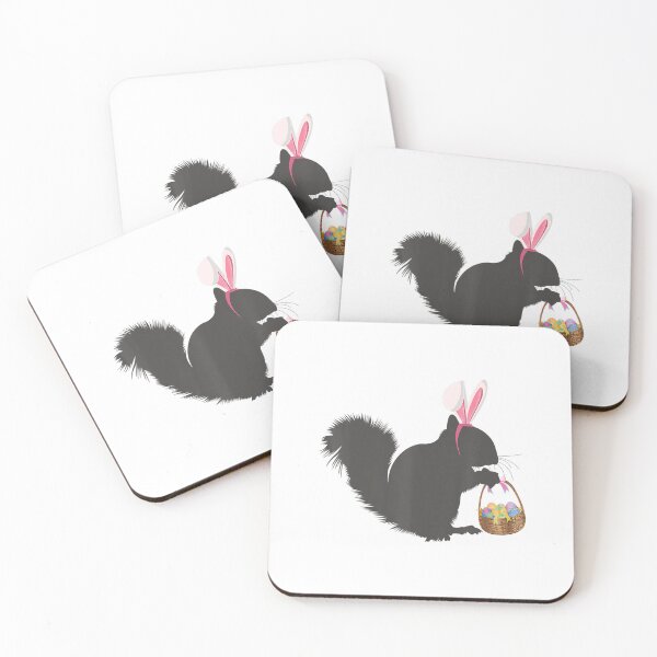 Item preview, Funny Easter Squirrel Easter Basket and Bunny Ears Easter designed and sold by pixelsimple.